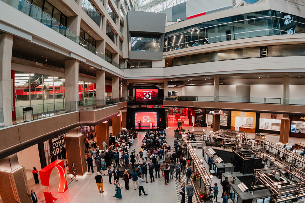 The Center atrium after CP Group's $200 million reimagining