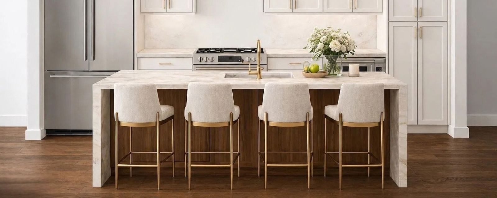 White Kitchen with 4 chairs