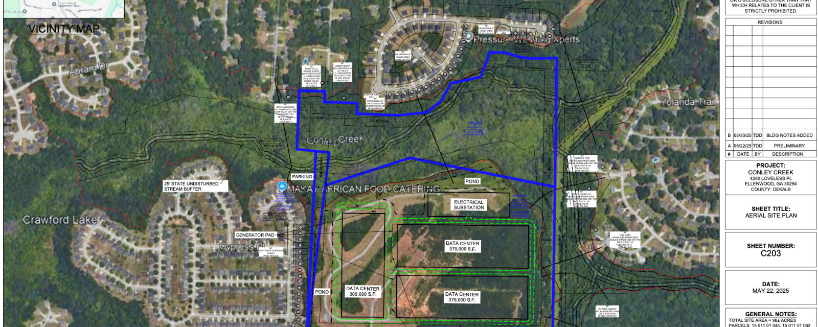 Vicinity Map - Proposed Datacenter in South DeKalb