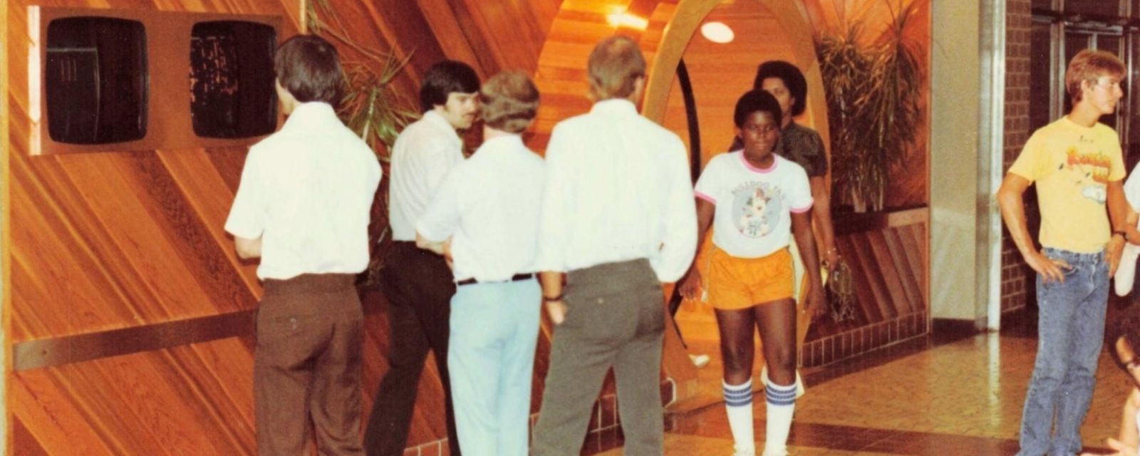 Kids having fun at Barrel of Fun at South DeKalb Mall, 1982