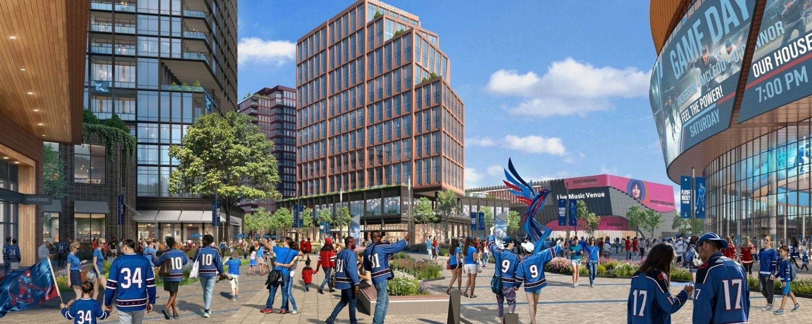 Rendering of future NHL fans for Northpoint Arena